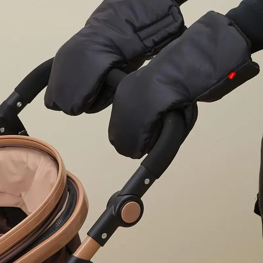 Warme handmoffen voor aan de kinderwagen